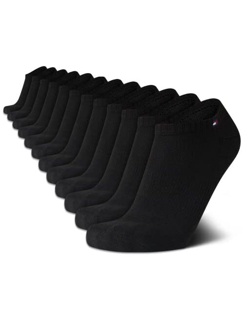 Tommy Hilfiger Mens Athletic Socks Cushion No Show Socks (12 Pack)