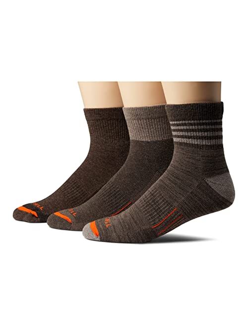 Merrell Merino Wool Work Quarter Socks 3-Pair