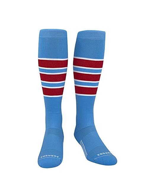 Mk Socks Slugger Sky Blue White Scarlet Red Knee-High Long Sports Socks