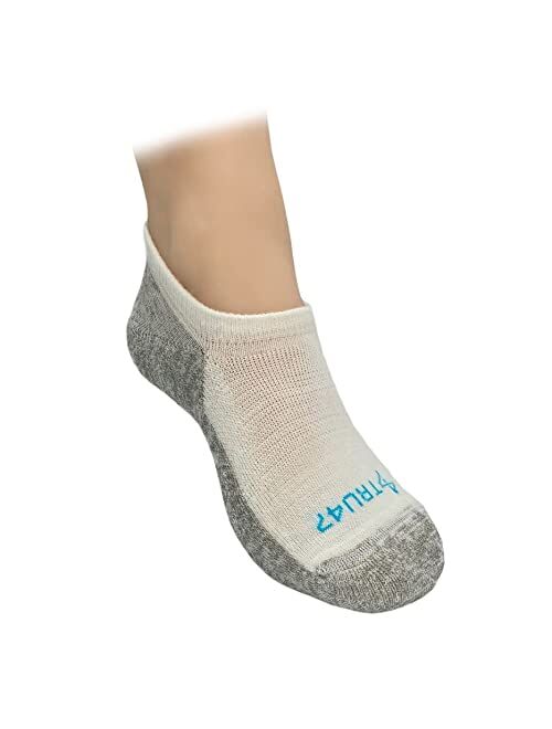 TRU47 Sanitized Silver Quarter Grounding Socks - High End Earthing Socks For Men & Women/99% Pure Silver Thread