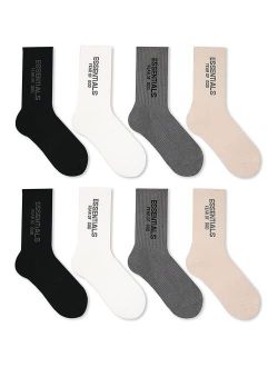 Duiroiu Fear of God Essential Socks Men's Socks 4-Pair Multi Performance Moisture Wick Outdoor Fitness Sports Sock