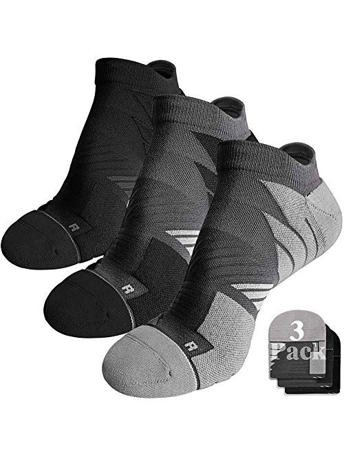 Hylaea No Show Running Athletic Anti-Blister Wicking Coolmax Socks, Seamless Anti-odor