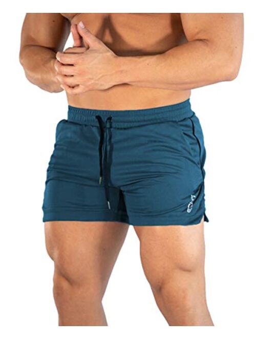 sandbank Men's 5" Gym Workout Short,Quick Dry Active Running Bodybuilding Shorts with Pockets