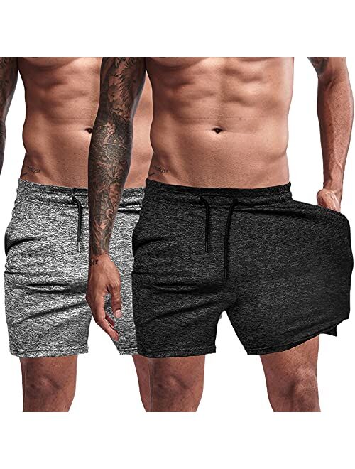 Agilelin Athletic Shorts 5 Inch Inseam with Pocket Workout Training Quick Dry