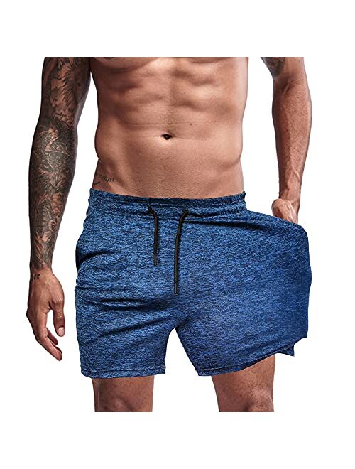 Agilelin Athletic Shorts 5 Inch Inseam with Pocket Workout Training Quick Dry