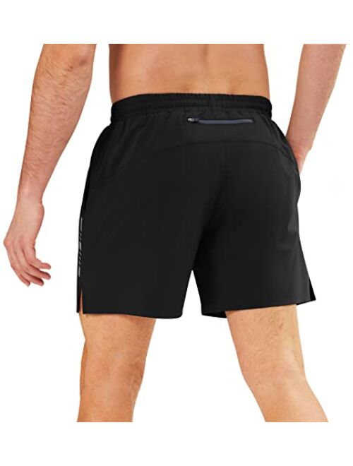 Ewedoos Running Shorts for Men 5 Inch Inseam Shorts Men Athletic Gym Workout Shorts Men with Zipper Pockets Lightweight