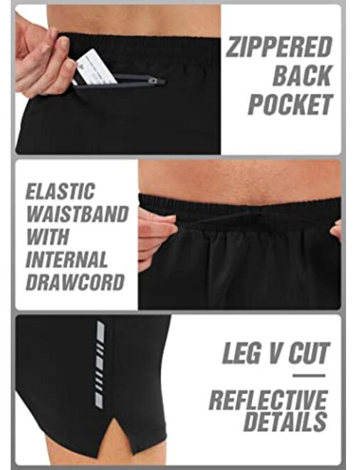 Ewedoos Running Shorts for Men 5 Inch Inseam Shorts Men Athletic Gym Workout Shorts Men with Zipper Pockets Lightweight