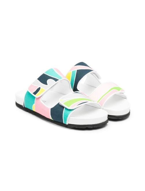 Emilio Pucci Junior colour-block leather sandals