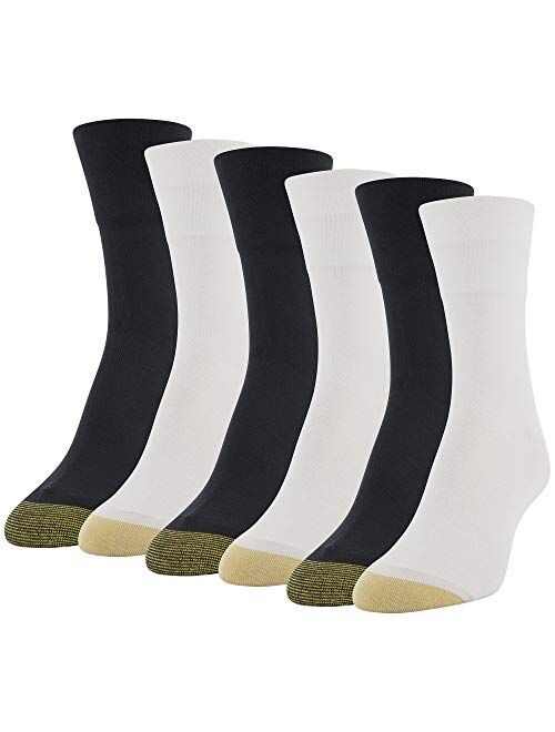 Gold Toe Women's Ultra Soft Mid Crew Socks, 6-Pairs