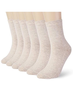 MIUMOY Women Regular Socks Quarter Cut Thin Cotton 6 Pack