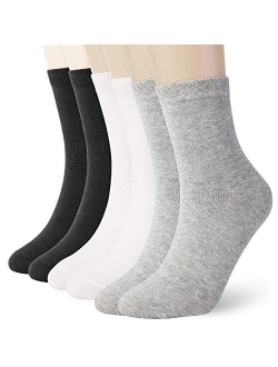 MIUMOY Women Regular Socks Quarter Cut Thin Cotton 6 Pack