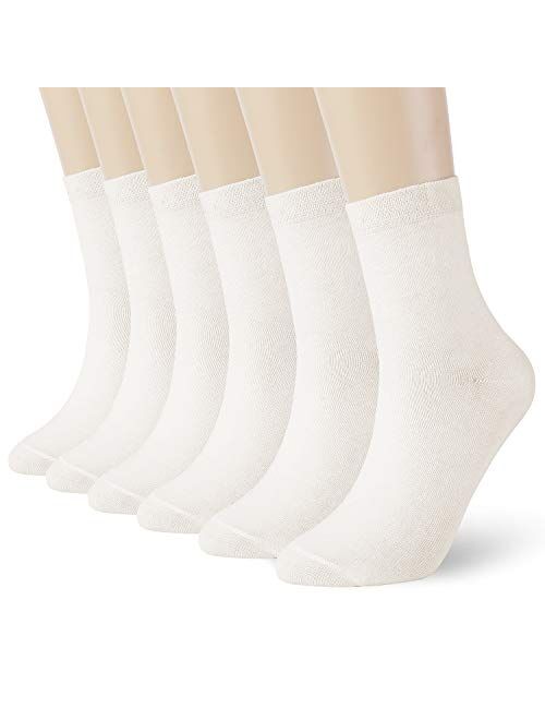 MIUMOY Women Regular Socks Quarter Cut Thin Cotton 6 Pack