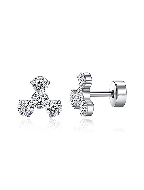 Gnoliew 18G Tragus Earrings for Women Girls 316L Stainless Steel Stud Cartilage Helix Barbell Piercing Jewelry