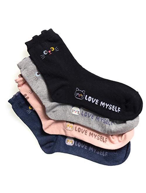 Dani'S Choice Cute and Fun Pattern Design Women's Cotton Blend Casual Crew Quarter Ankle Sneakers Socks