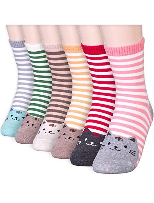 Dani'S Choice Cute and Fun Pattern Design Women's Cotton Blend Casual Crew Quarter Ankle Sneakers Socks