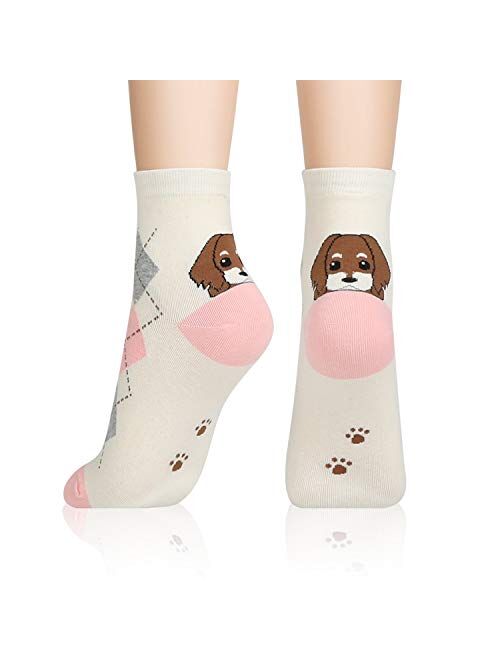 Kikiya Socks Women's Animal Design Crew Socks