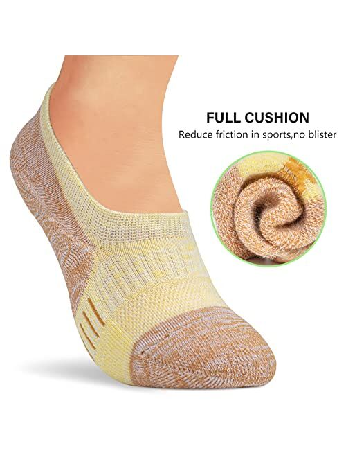 Amutost No Show Socks Womens Athletic cushion Ankle Footies Low Cut Socks 5-6 Pairs