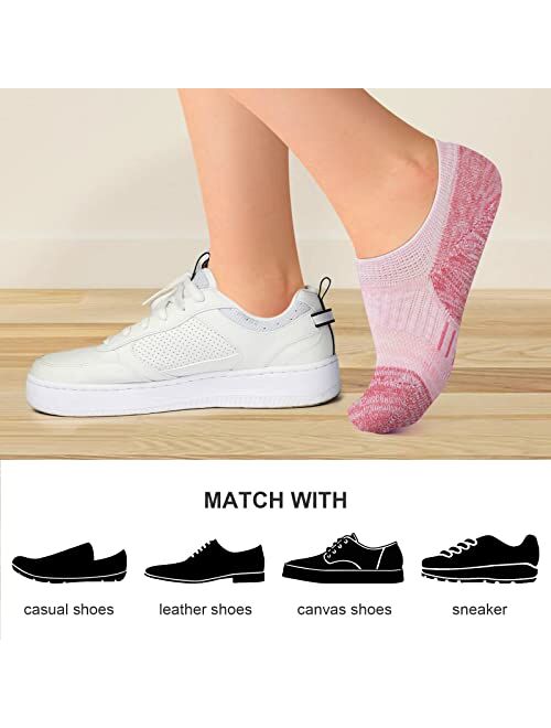 Amutost No Show Socks Womens Athletic cushion Ankle Footies Low Cut Socks 5-6 Pairs