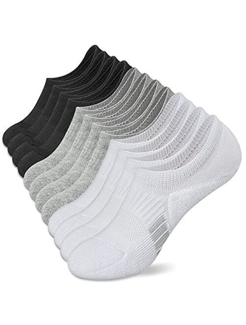 Amutost No Show Socks Womens Athletic cushion Ankle Footies Low Cut Socks 5-6 Pairs