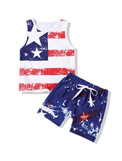 Ruptop Baby Boy 4th of July Outfits Mister Independent Vest Top+American Flag Shorts Infant Baby Boy Independence Day Clothes