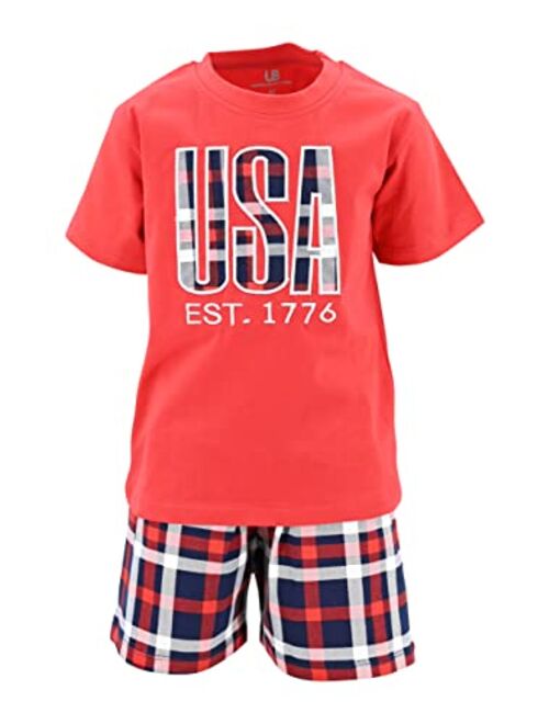 Unique Baby Boys Patriotic 4th of July 2-Piece Summer Outfit