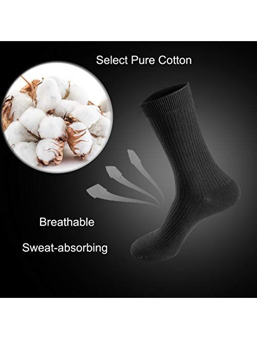 Smithking Comfy Quality Soft Breathable PURE Cotton Socks for Men & Women 6 pack