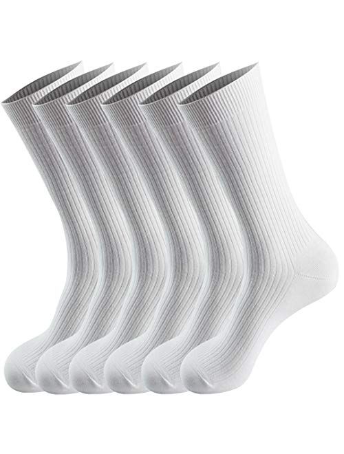 Smithking Comfy Quality Soft Breathable PURE Cotton Socks for Men & Women 6 pack