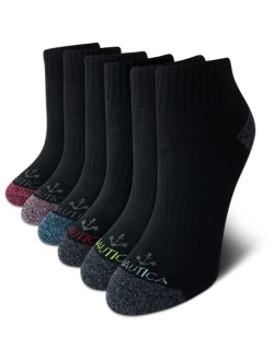 Women's Comfort Cushioned Quarter Cut Moisture Control Athletic Socks (6 Pack)