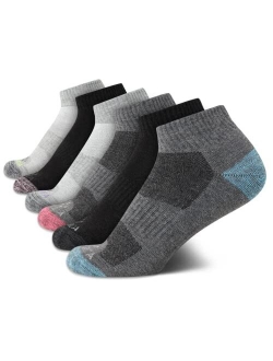 Women's Comfort Cushioned Quarter Cut Moisture Control Athletic Socks (6 Pack)