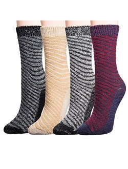 Mio Marino Women's Warm Wool Socks - Soft Cozy Thick Knitted Socks - 4 Pack - Gift Box