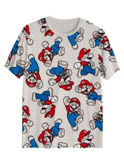 Hybrid Big Boys Nintendo Jumbo Mario Short Sleeve Graphic T-shirt