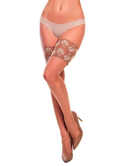 Glamory Hosiery Glamory Women's Deluxe 20 Plus Size Thigh Highs