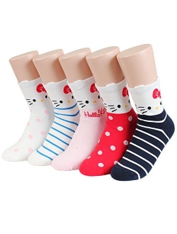 kikiya socks kikiyasocks Socksense Hello K Character Series Women's Original Crew Socks