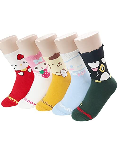 kikiya socks kikiyasocks Socksense Hello K Character Series Women's Original Crew Socks