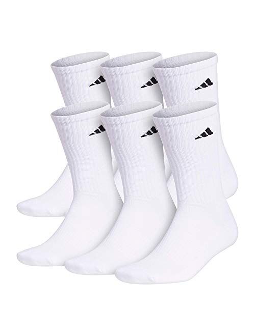 adidas mens Athletic Cushioned Crew Socks (6-pair)