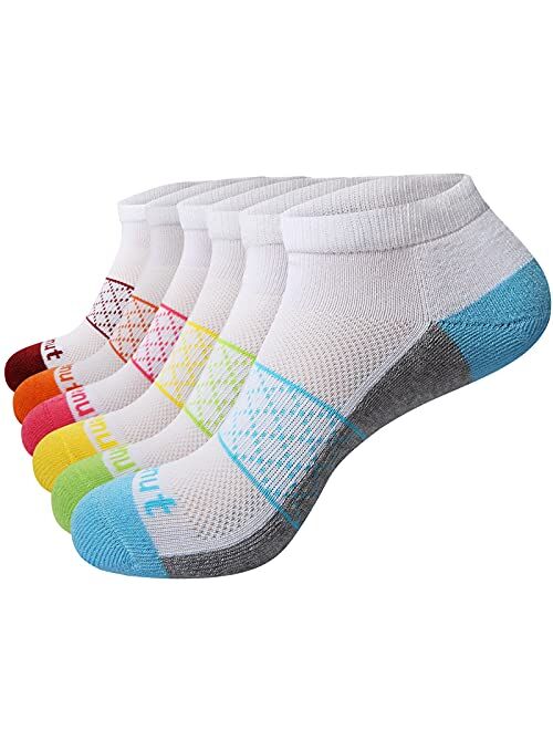 BEENUT Womens Ankle Socks - 6 Pairs Running Athletic Cushioned Sole Socks, non-slip Sports Socks.