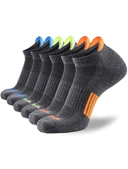 JOYNEE JOYNÉE Men’s Athletic Socks Low Cut Cushion Running Socks Breathable Comfort for Sports 6 Pack