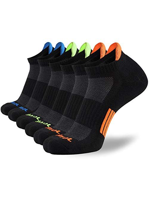 JOYNEE JOYNÉE Men’s Athletic Socks Low Cut Cushion Running Socks Breathable Comfort for Sports 6 Pack