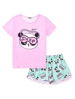 Pajamas Sets for Girls Unicorn Pjs Little Kids Summer Cotton Sleepwear