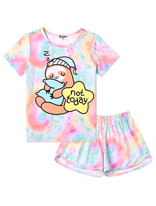 Jxstar Pajamas Sets for Girls Unicorn Pjs Little Kids Summer Cotton Sleepwear …