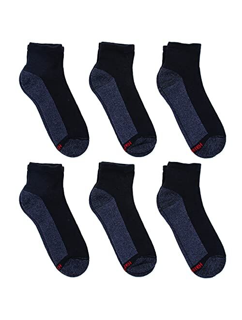 Hanes Men's Max Cushion Ankle Socks, 6-Pair Pack