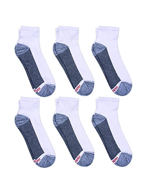 Hanes Men's Max Cushion Ankle Socks, 6-Pair Pack