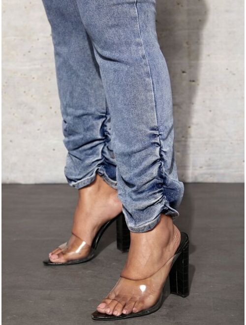 Shein Plus High Waist Stacked Jeans