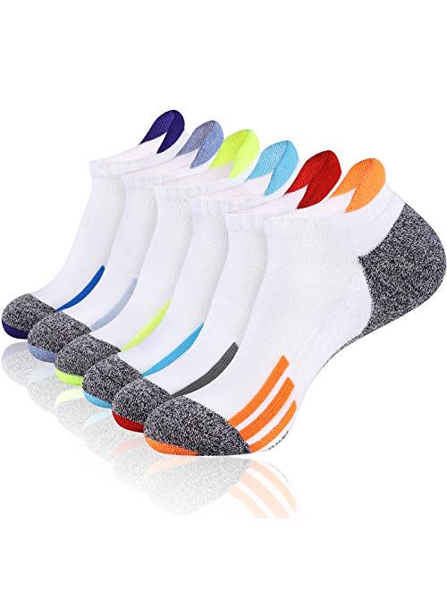 JOYNEE JoynéE Mens Ankle Athletic Low Cut Socks for Men Sports Running Cushion 6 Pack