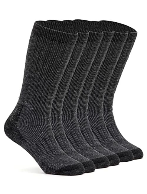 Alvada 80% Merino Wool Hiking Socks Thermal Warm Crew Winter Boot Sock for Men & Women 3 Pairs