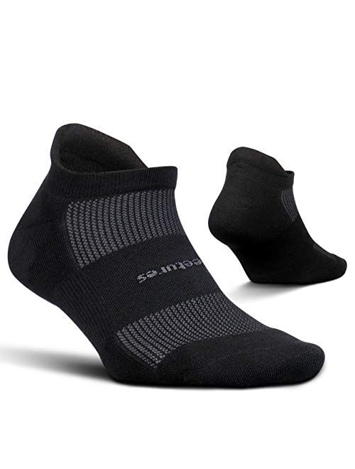 Feetures High Performance Cushion No Show Tab Solid- Running Socks for Men & Women, Athletic Ankle Socks, Moisture Wicking