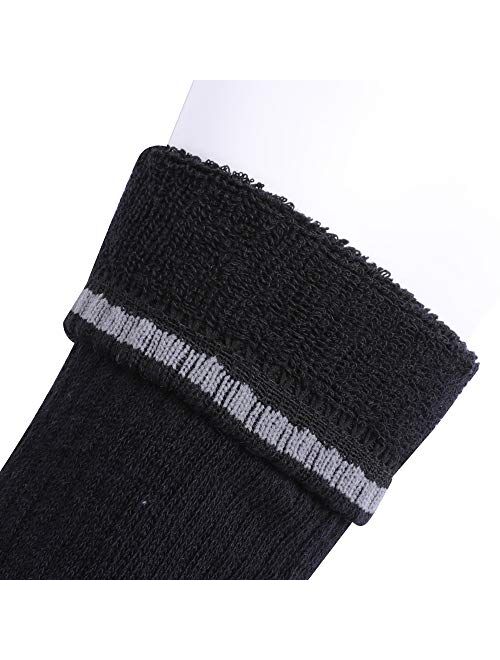 Enerwear Men's Cotton Moisture Wicking Heavy Cushion Crew Socks 10P/6P Pack