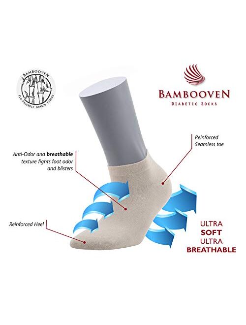 BAMBOOVEN Women's Premium Bamboo Ankle Casual Socks 8 Pairs (Mixed Color)