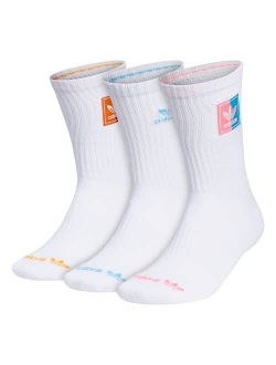 mens Mixed Graphics Cushioned Crew Socks (3-pair)