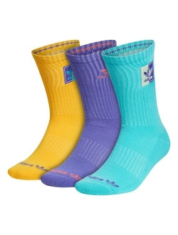 mens Mixed Graphics Cushioned Crew Socks (3-pair)